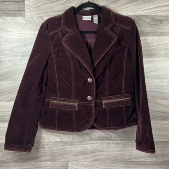 Chico's Jackets & Blazers - Chicos Womens Blazer Jacket Brown Waist Length Buttons Flap‎ Pockets Collar M 1